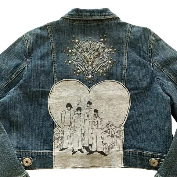 Via Penny Lane Reworked Apparel | The Beatles Yellow Submarine Denim Jacket - Picture 8 of 11